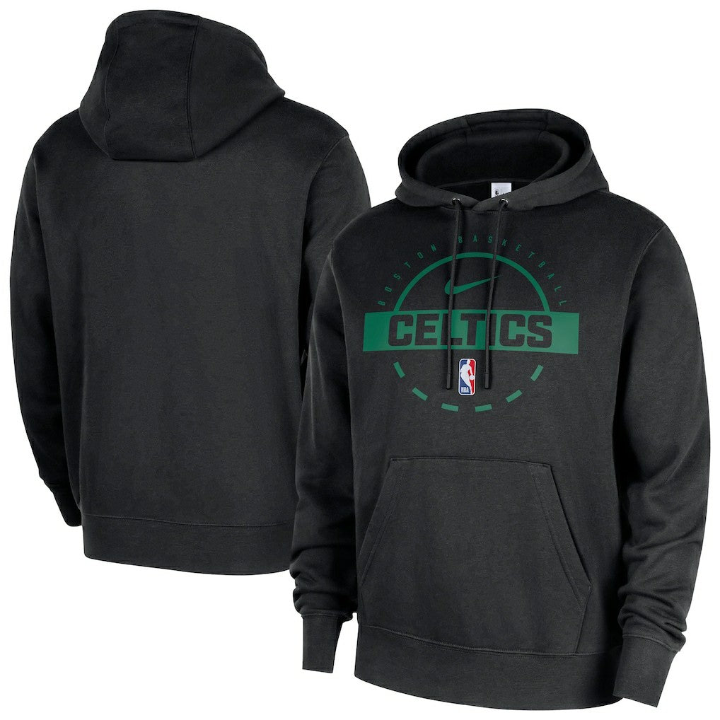 Nike Boston Celtics 2025/26 Authentic Practice Club Pullover Hoodie Black