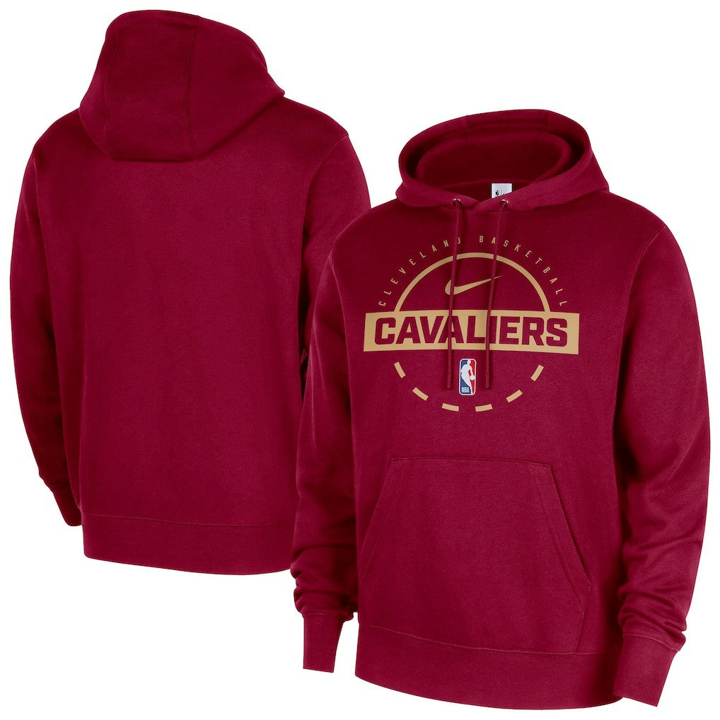 Nike Cleveland Cavaliers 2025/26 Authentic Practice Club Pullover Hoodie Wine