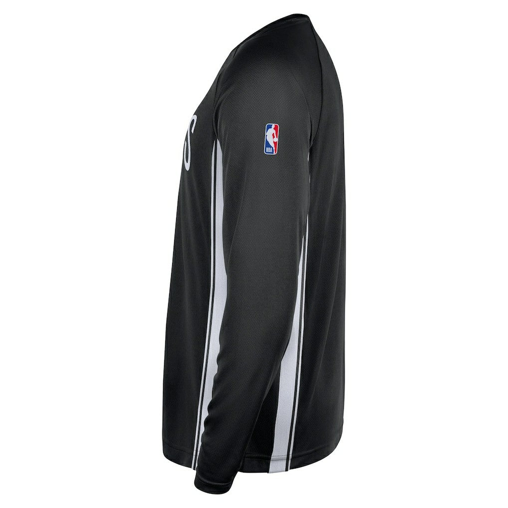 Nike Brooklyn Nets 2025/26 Authentic Pre-Game Legend Dri-FIT Long Sleeve Shooting Shirt Black