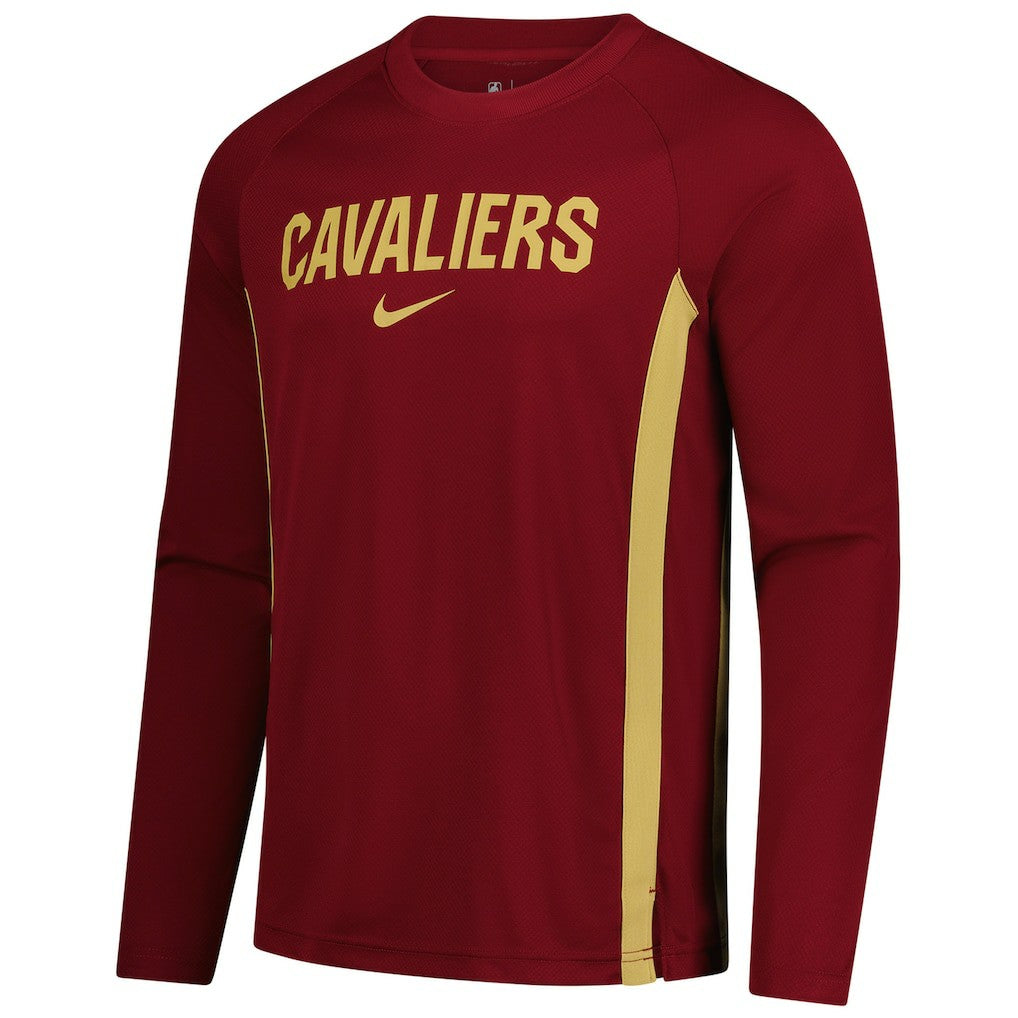 Nike Cleveland Cavaliers 2025/26 Authentic Pre-Game Legend Dri-FIT Long Sleeve Shooting Shirt Wine