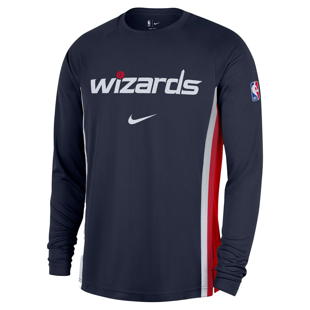 Nike Washington Wizards 2025/26 Authentic Pre-Game Legend Dri-FIT Long Sleeve Shooting Shirt Navy