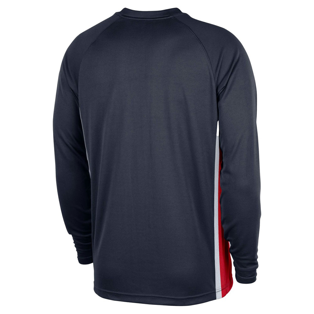 Nike Washington Wizards 2025/26 Authentic Pre-Game Legend Dri-FIT Long Sleeve Shooting Shirt Navy