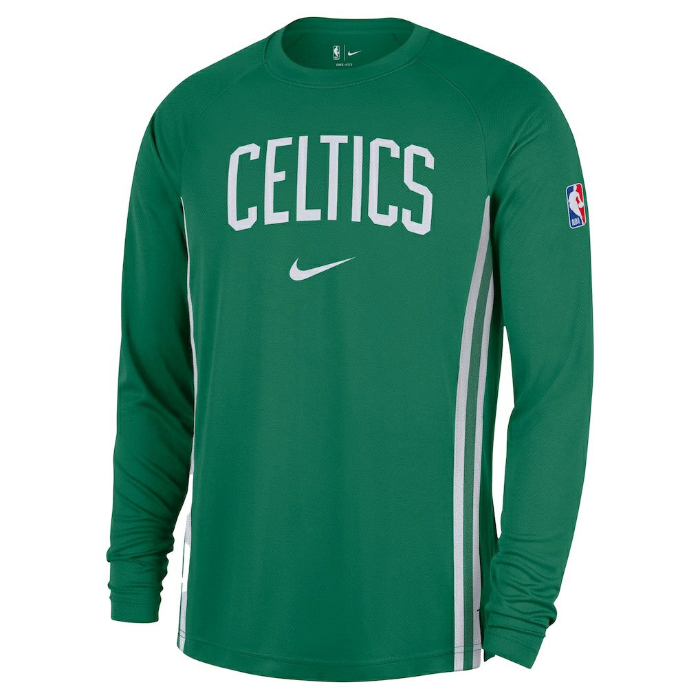 Nike Boston Celtics 2025/26 Authentic Pre-Game Legend Dri-FIT Long Sleeve Shooting Shirt Kelly Green