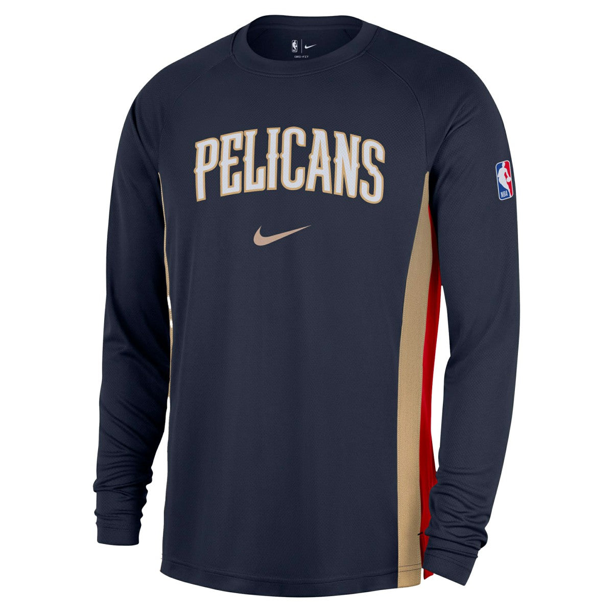 Nike New Orleans Pelicans 2025/26 Authentic Pre-Game Legend Dri-FIT Long Sleeve Shooting Shirt Navy