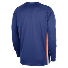 Nike New York Knicks 2025/26 Authentic Pre-Game Legend Dri-FIT Long Sleeve Shooting Shirt Blue
