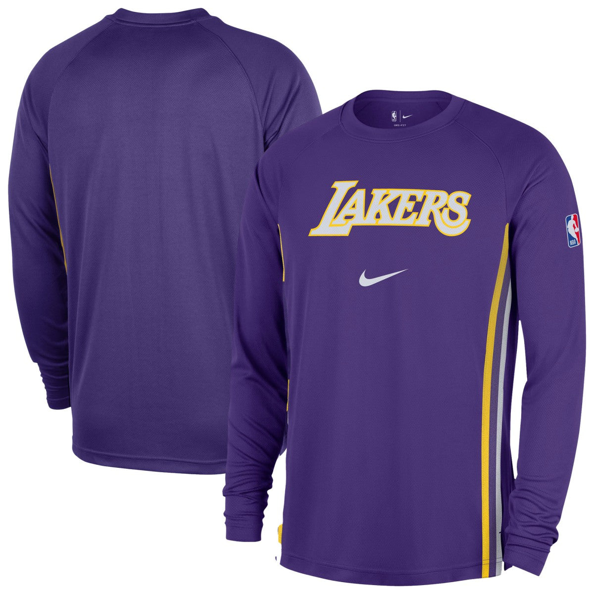 Nike Los Angeles Lakers 2025/26 Authentic Pre-Game Legend Dri-FIT Long Sleeve Shooting Shirt Purple