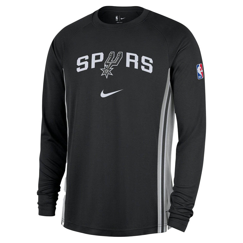 Nike San Antonio Spurs 2025/26 Authentic Pre-Game Legend Dri-FIT Long Sleeve Shooting Shirt Black