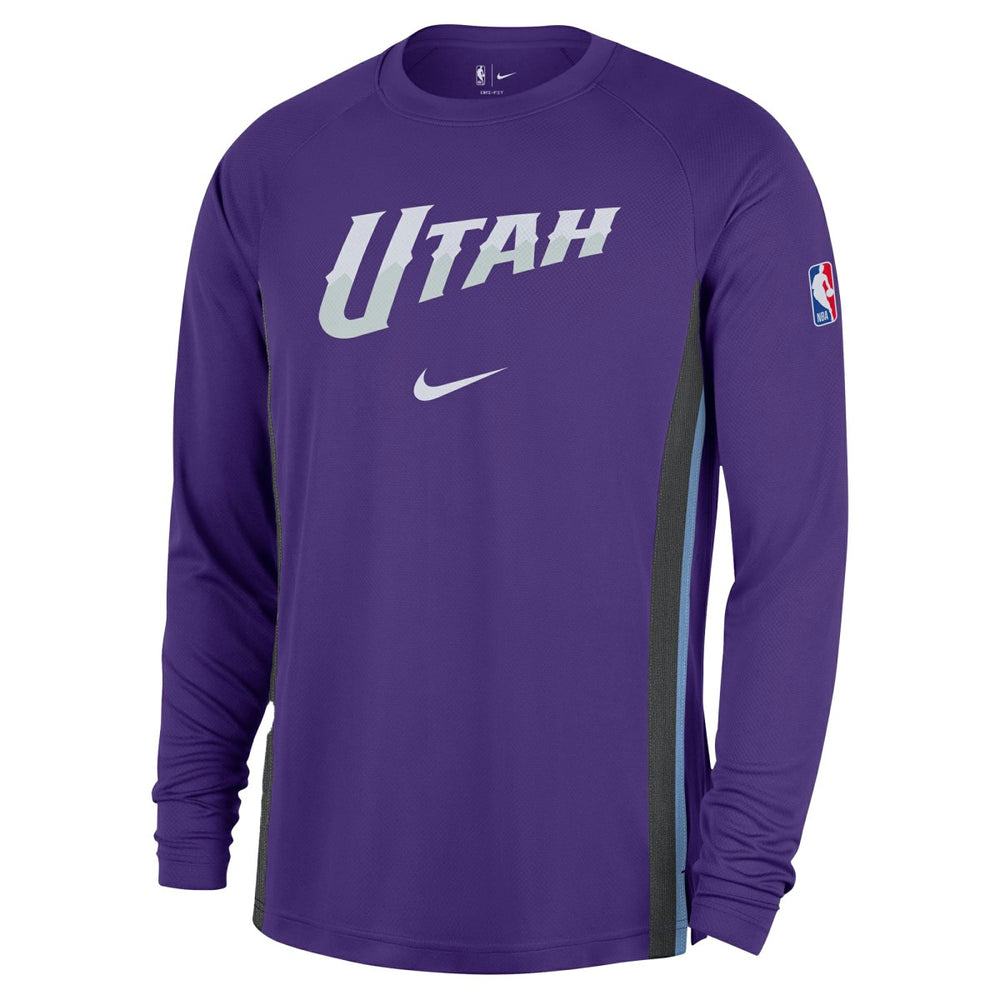 Nike Utah Jazz 2025/26 Authentic Pre-Game Legend Dri-FIT Long Sleeve Shooting Shirt Purple
