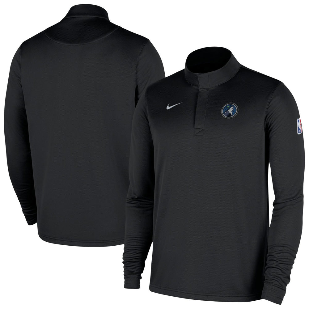 Nike Minnesota Timberwolves 2025/26 Authentic Coaches Quarter-Zip Dri-Fit Top Black