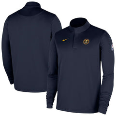 Nike Denver Nuggets 2025/26 Authentic Coaches Quarter-Zip Dri-Fit Top Navy