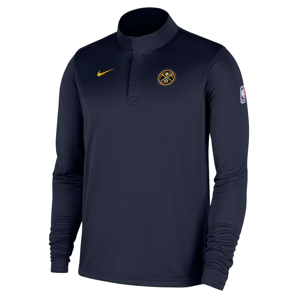 Nike Denver Nuggets 2025/26 Authentic Coaches Quarter-Zip Dri-Fit Top Navy