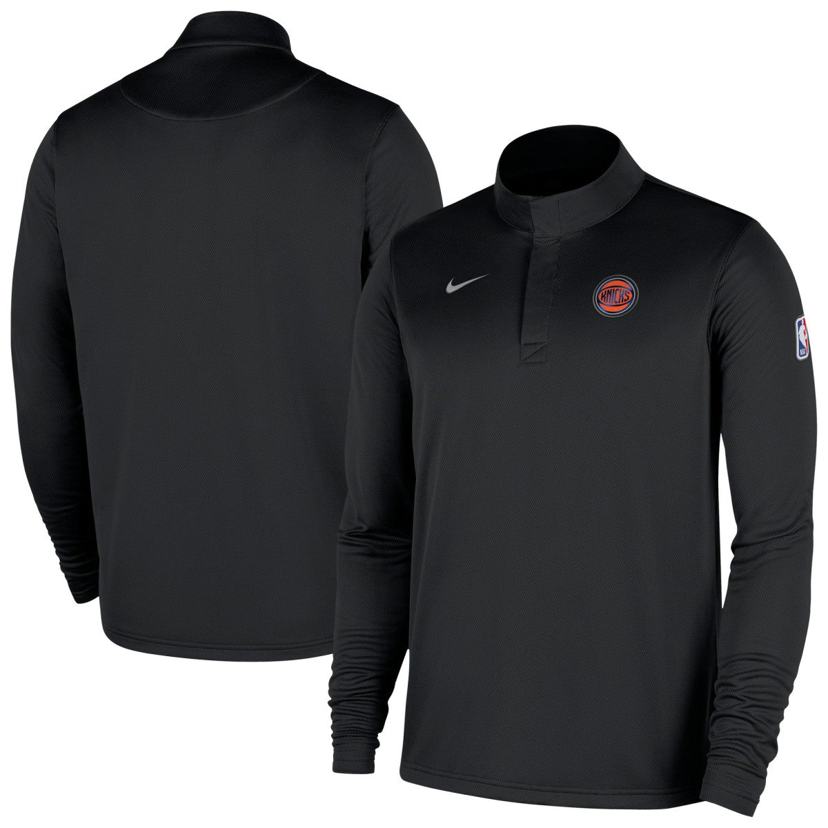 Nike New York Knicks 2025/26 Authentic Coaches Quarter-Zip Dri-Fit Top Black