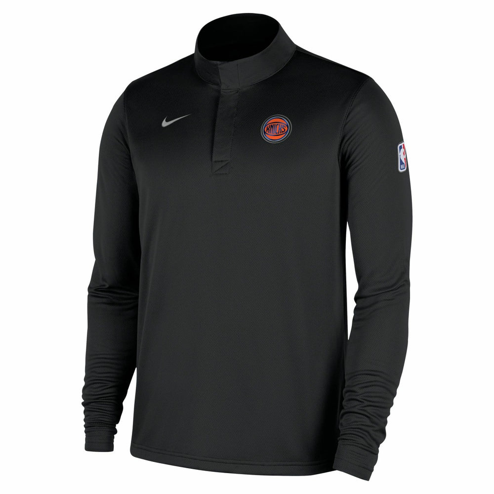 Nike New York Knicks 2025/26 Authentic Coaches Quarter-Zip Dri-Fit Top Black