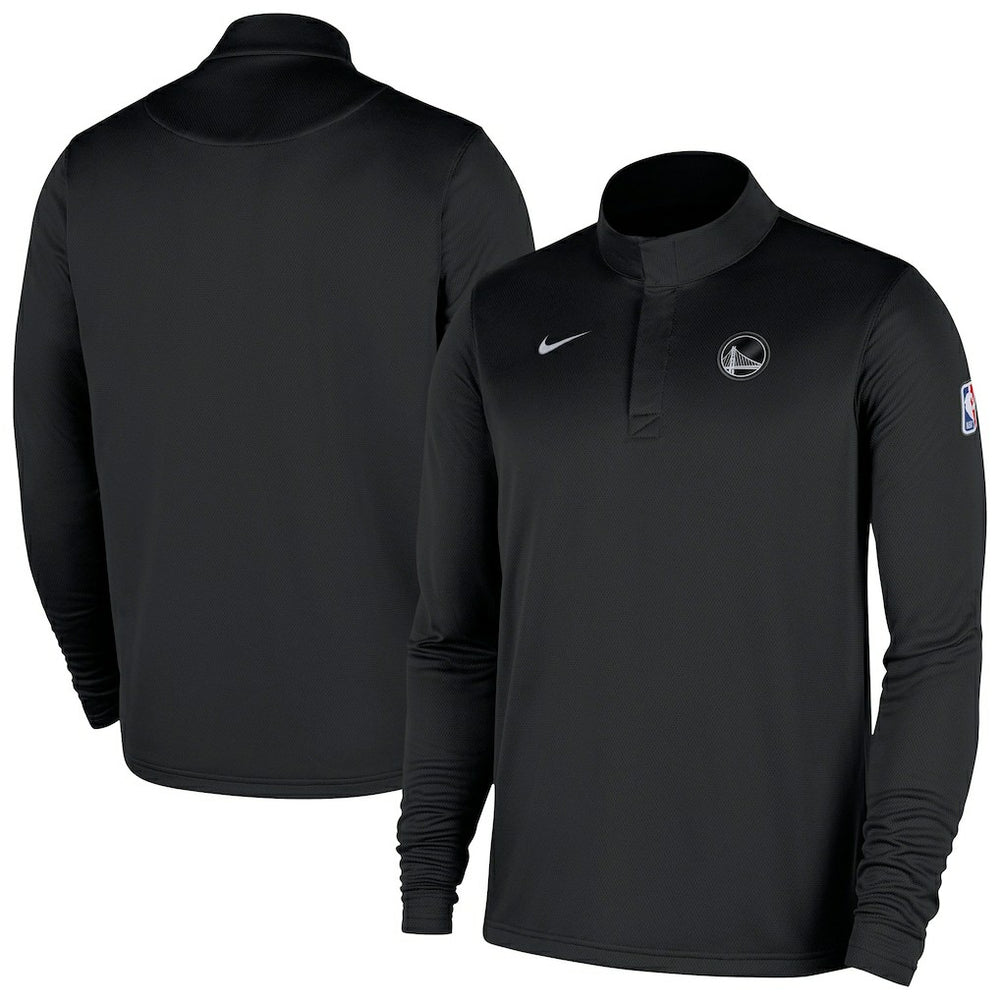 Nike Golden State Warriors 2025/26 Authentic Coaches Quarter-Zip Dri-Fit Top Black