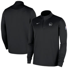 Nike Golden State Warriors 2025/26 Authentic Coaches Quarter-Zip Dri-Fit Top Black