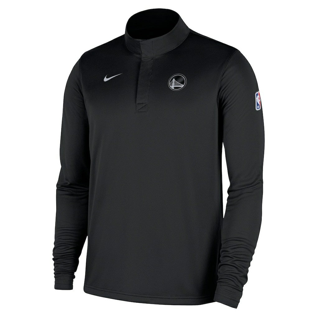 Nike Golden State Warriors 2025/26 Authentic Coaches Quarter-Zip Dri-Fit Top Black