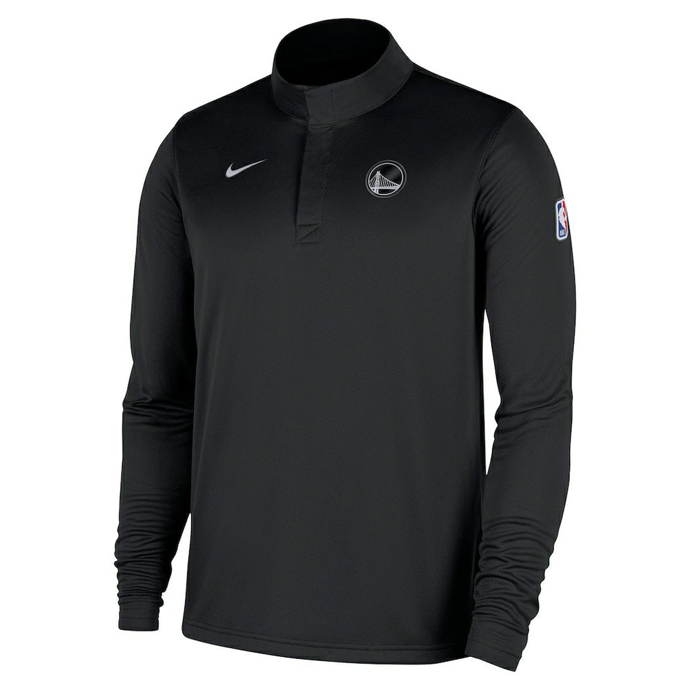 Nike Golden State Warriors 2025/26 Authentic Coaches Quarter-Zip Dri-Fit Top Black