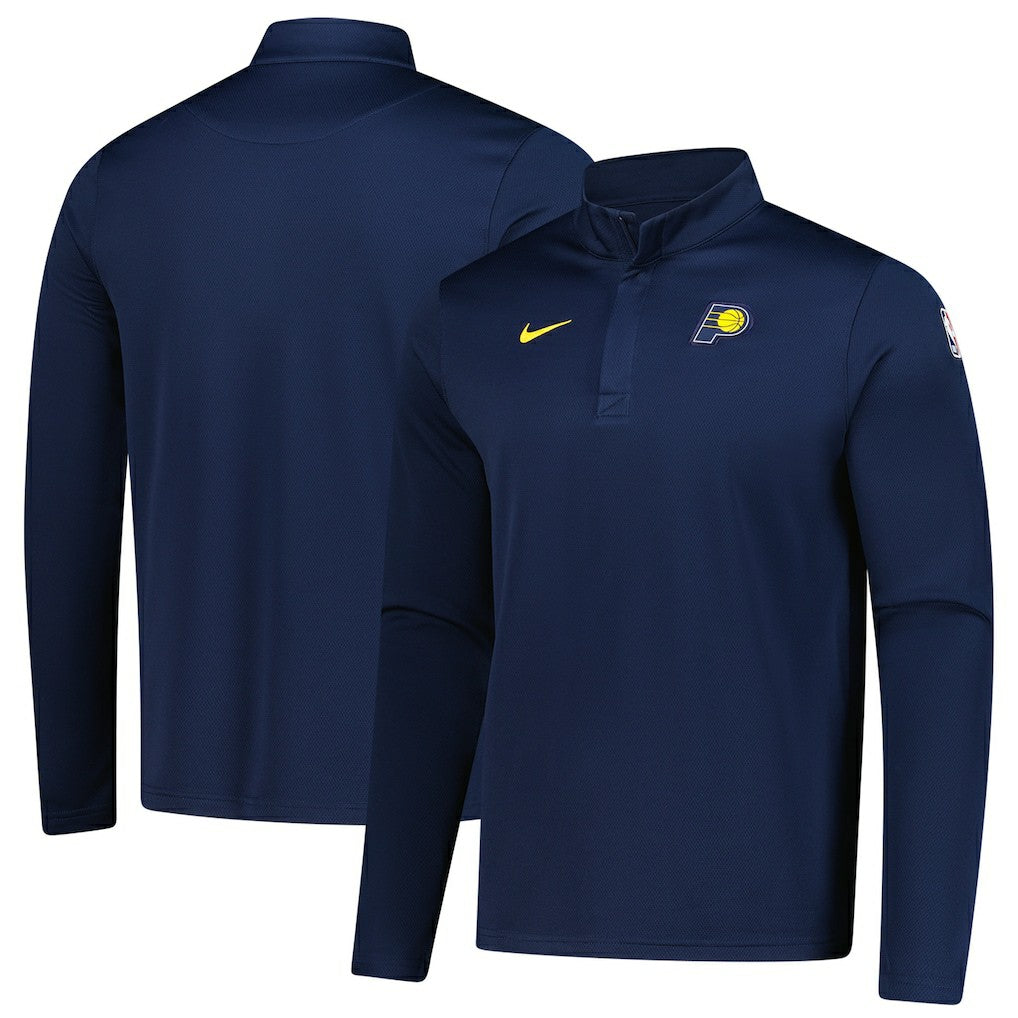 Nike Indiana Pacers 2025/26 Authentic Coaches Quarter-Zip Dri-Fit Top Navy