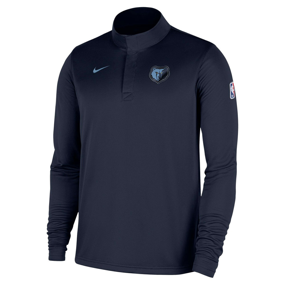 Nike Memphis Grizzlies 2025/26 Authentic Coaches Quarter-Zip Dri-Fit Top Navy