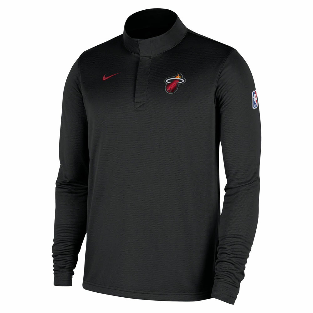 Nike Miami Heat 2025/26 Authentic Coaches Quarter-Zip Dri-Fit Top Black