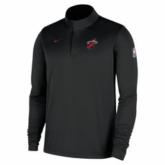 Nike Miami Heat 2025/26 Authentic Coaches Quarter-Zip Dri-Fit Top Black