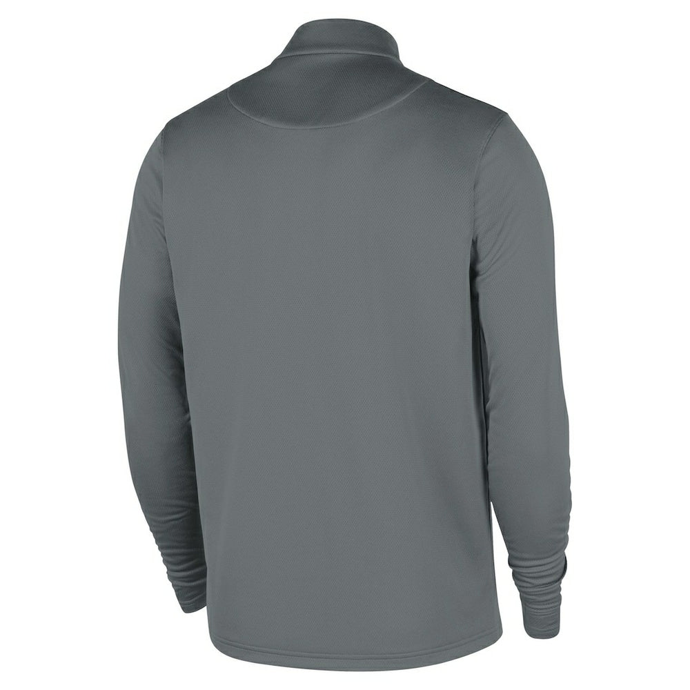 Nike Brooklyn Nets 2025/26 Authentic Coaches Quarter-Zip Dri-Fit Top Gray