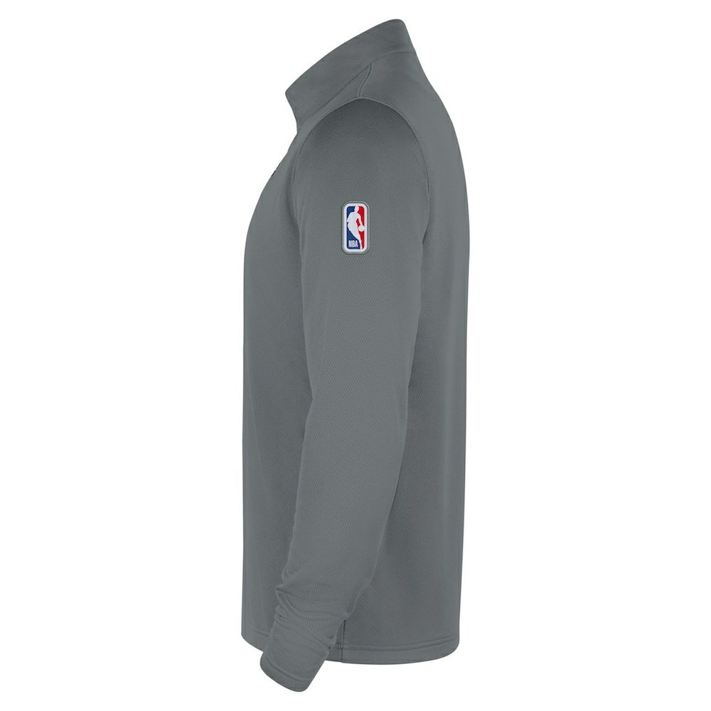 Nike Brooklyn Nets 2025/26 Authentic Coaches Quarter-Zip Dri-Fit Top Gray