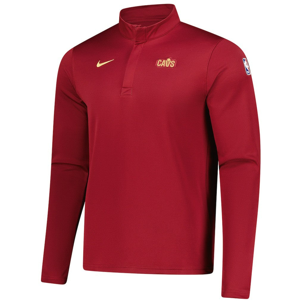 Nike Cleveland Cavaliers 2025/26 Authentic Coaches Quarter-Zip Dri-Fit Top Wine