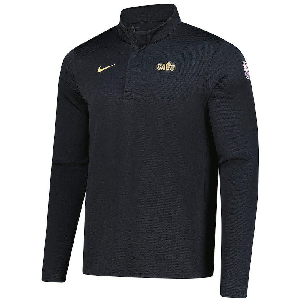 Nike Cleveland Cavaliers 2025/26 Authentic Coaches Quarter-Zip Dri-Fit Top Black