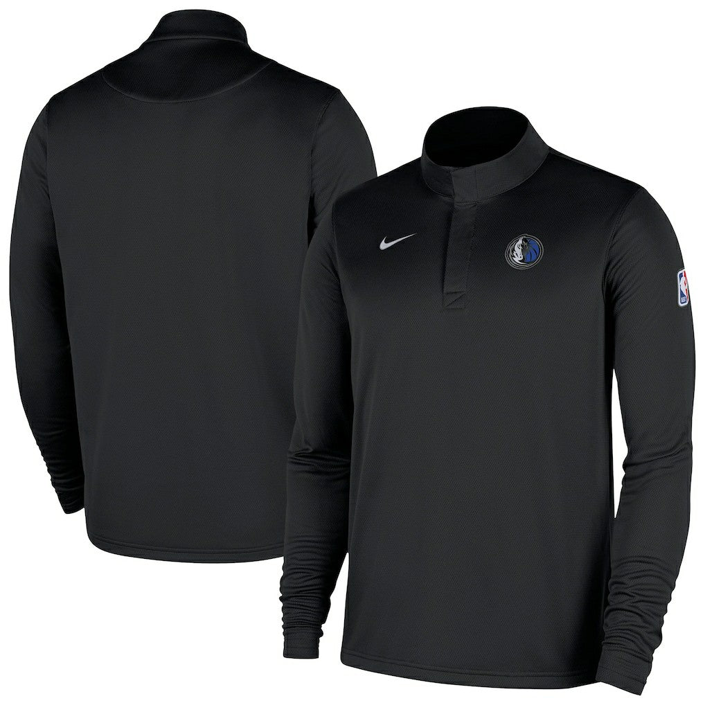 Nike Dallas Mavericks 2025/26 Authentic Coaches Quarter-Zip Dri-Fit Top Black