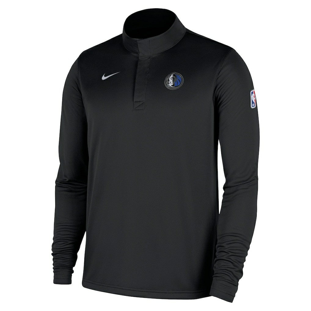 Nike Dallas Mavericks 2025/26 Authentic Coaches Quarter-Zip Dri-Fit Top Black