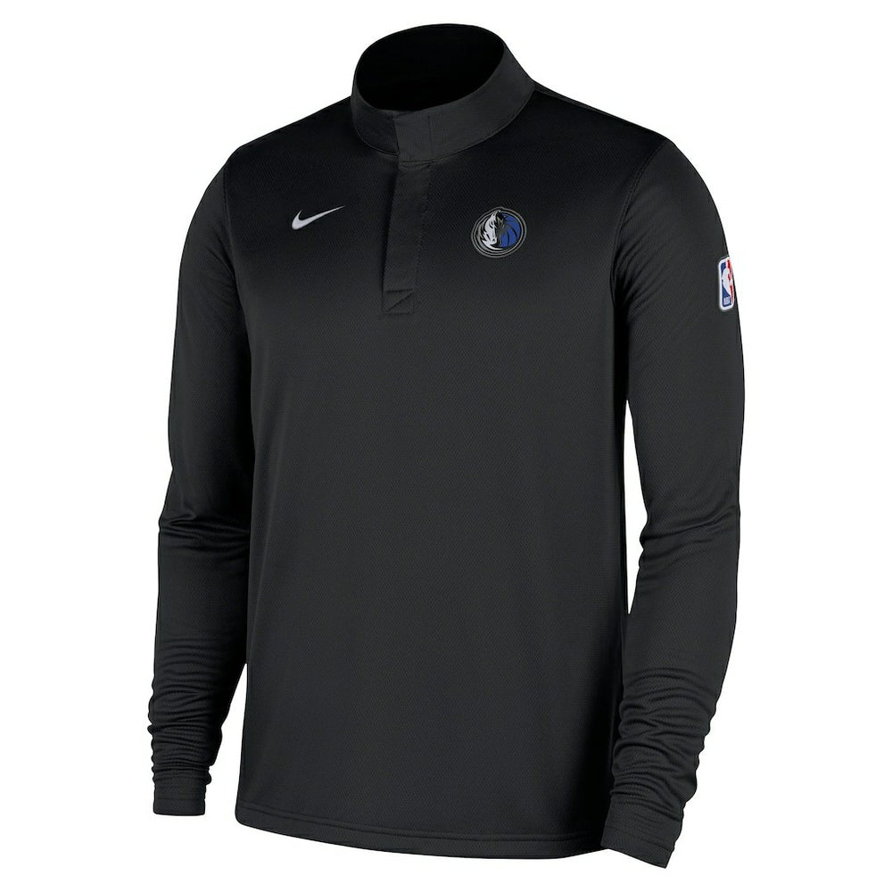Nike Dallas Mavericks 2025/26 Authentic Coaches Quarter-Zip Dri-Fit Top Black