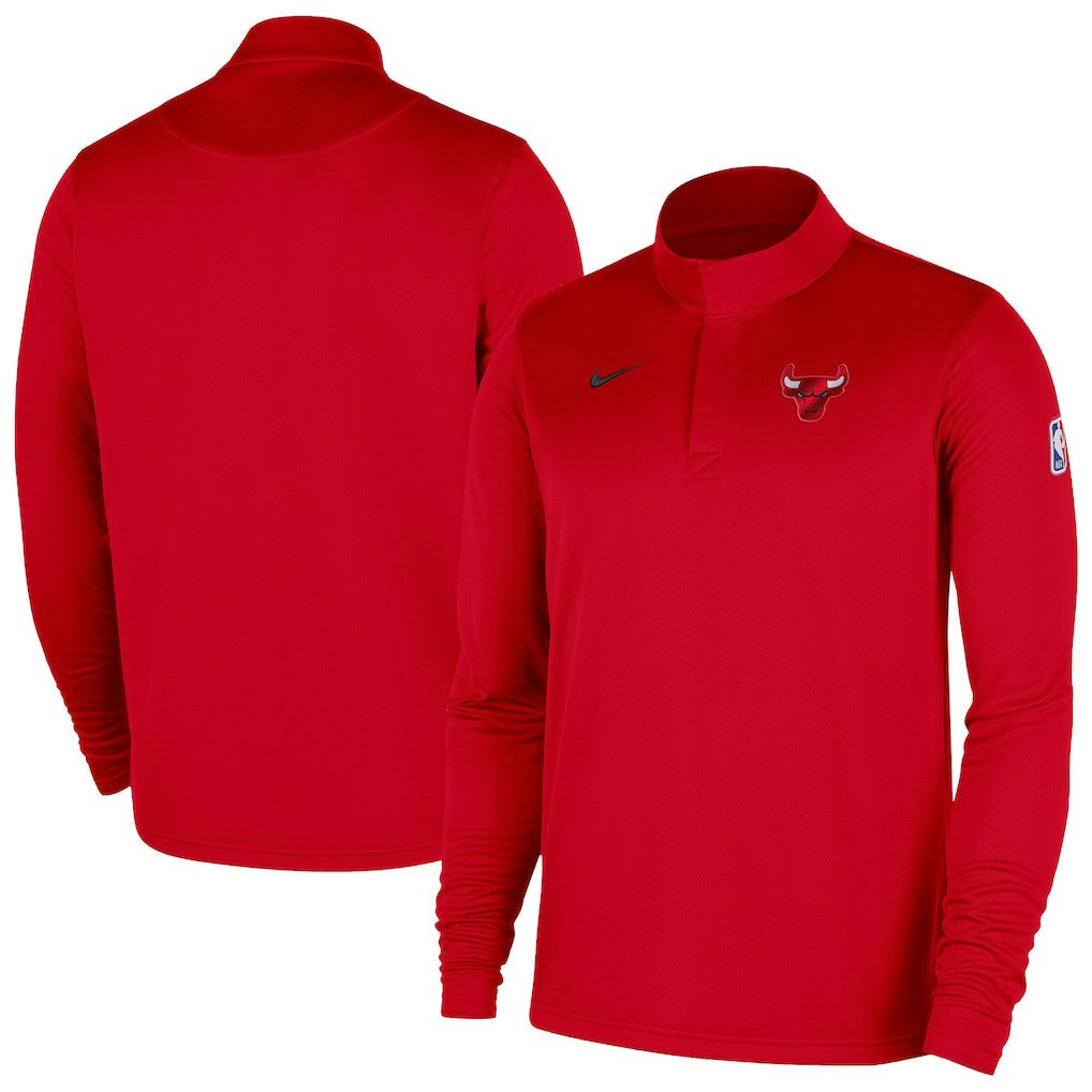 Nike Chicago Bulls 2025/26 Authentic Coaches Quarter-Zip Dri-Fit Top Red