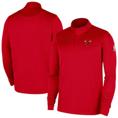 Nike Chicago Bulls 2025/26 Authentic Coaches Quarter-Zip Dri-Fit Top Red