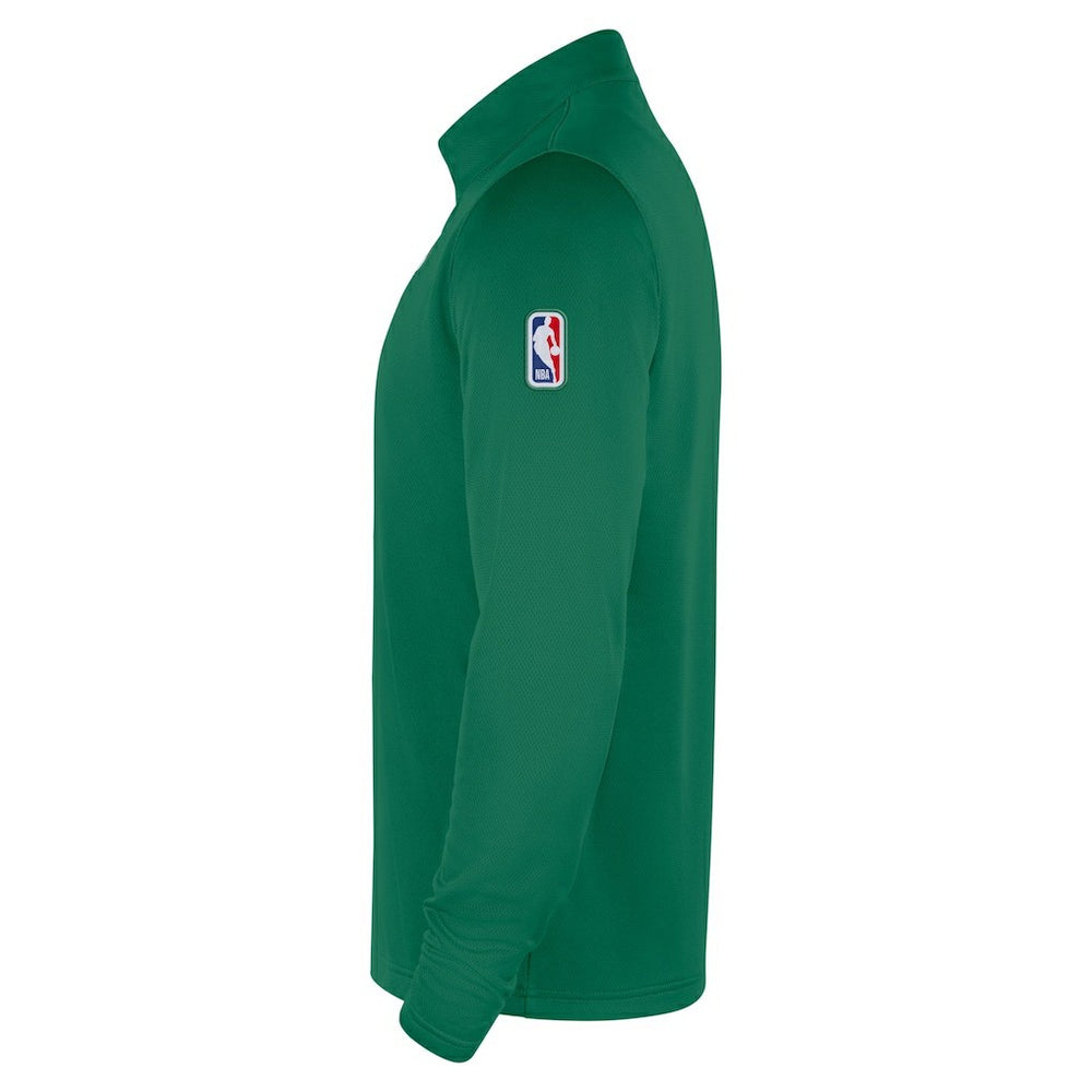 Nike Boston Celtics 2025/26 Authentic Coaches Quarter-Zip Dri-Fit Top Kelly Green