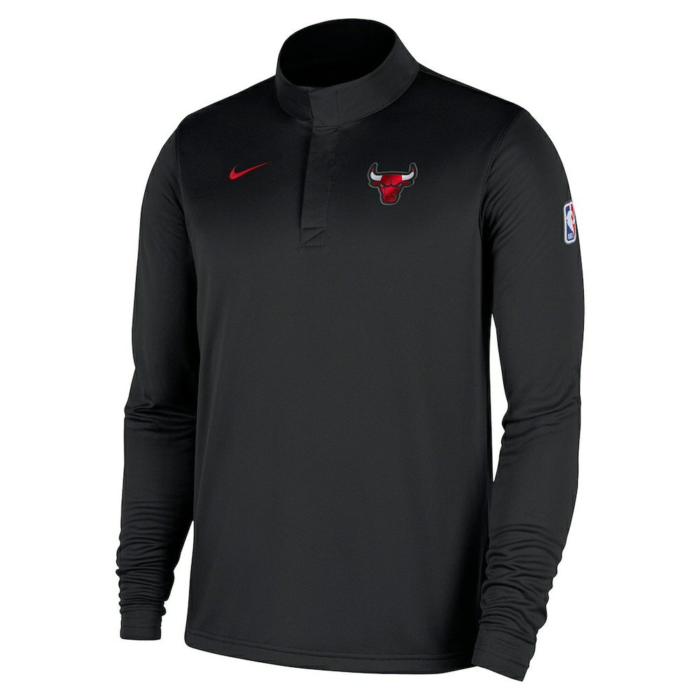 Nike Chicago Bulls 2025/26 Authentic Coaches Quarter-Zip Dri-Fit Top Black