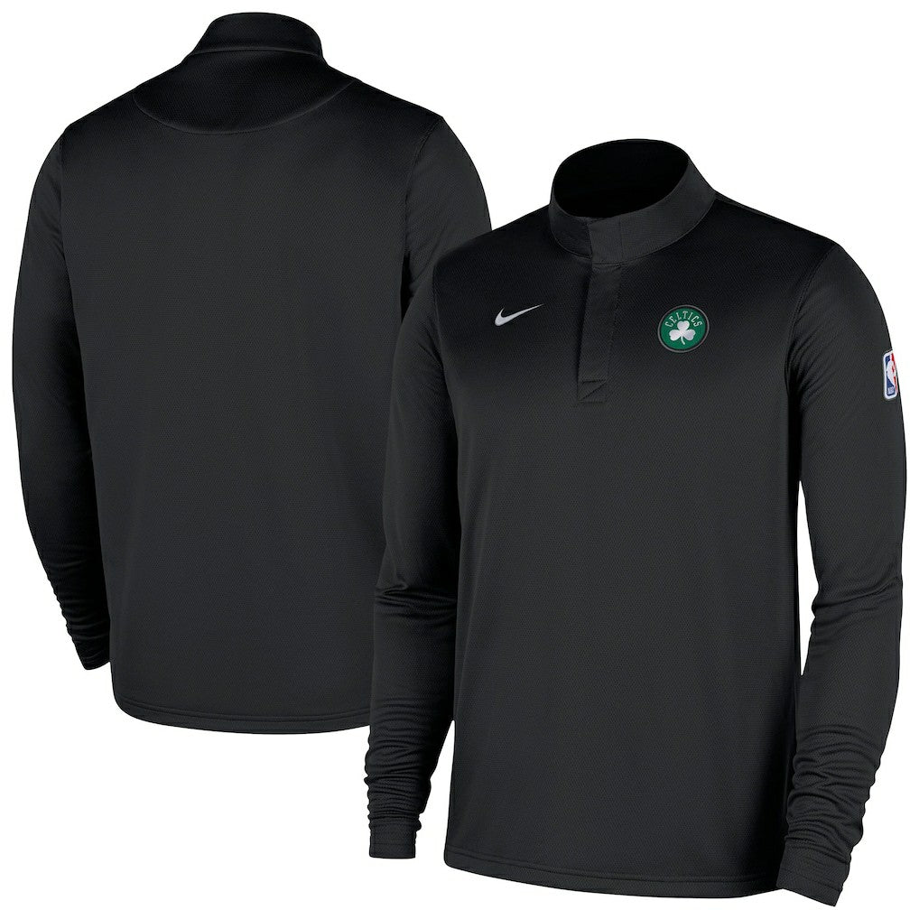 Nike Boston Celtics 2025/26 Authentic Coaches Quarter-Zip Dri-Fit Top Black
