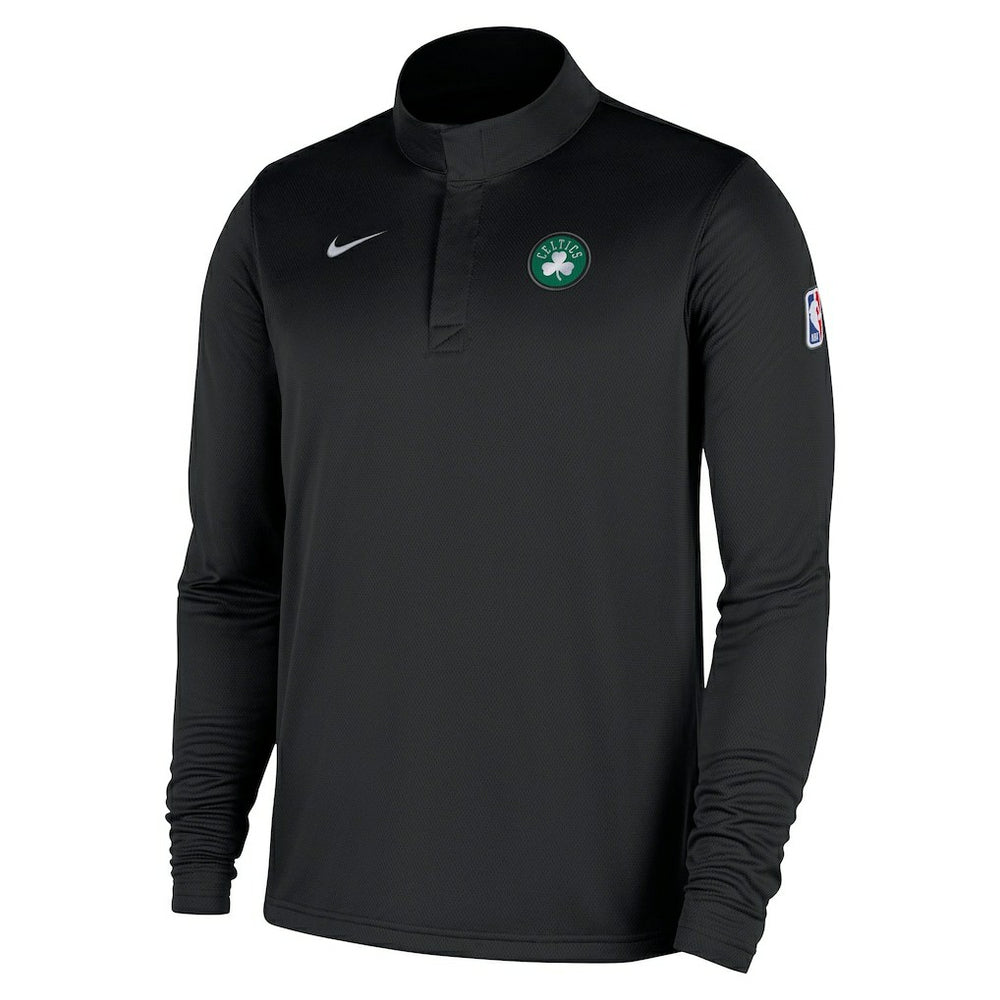 Nike Boston Celtics 2025/26 Authentic Coaches Quarter-Zip Dri-Fit Top Black