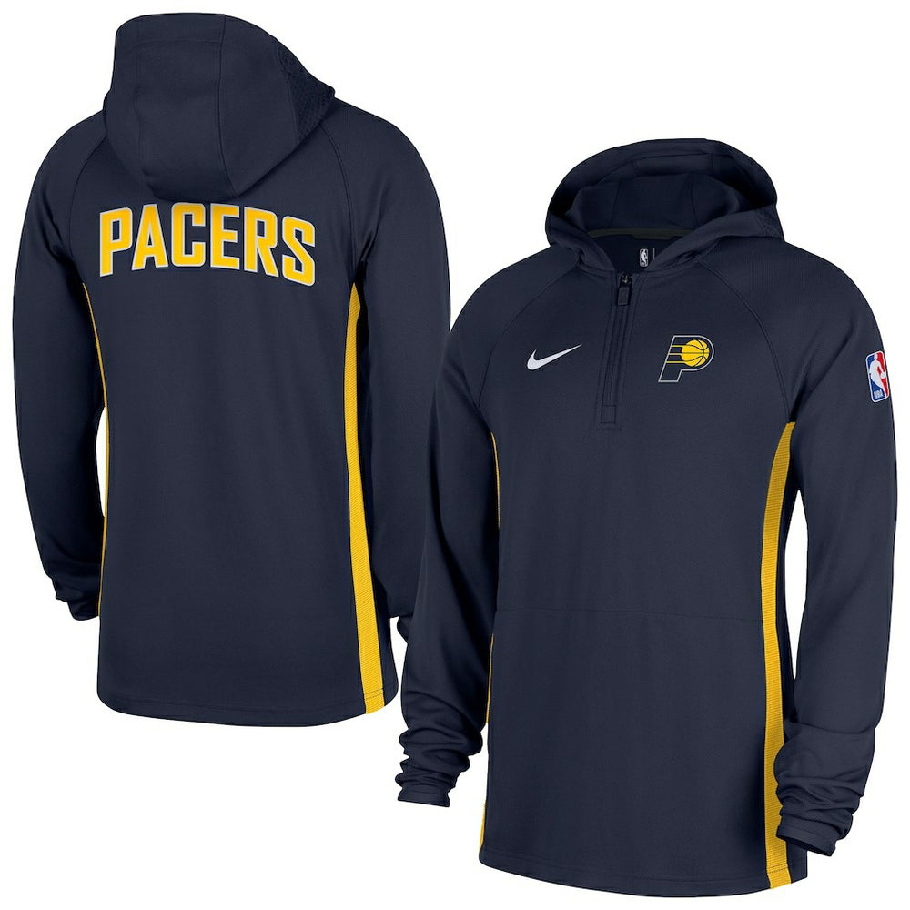 Nike Indiana Pacers Authentic On Court Zone Quarter-Zip Dri-FIT Hoodie Jacket Navy