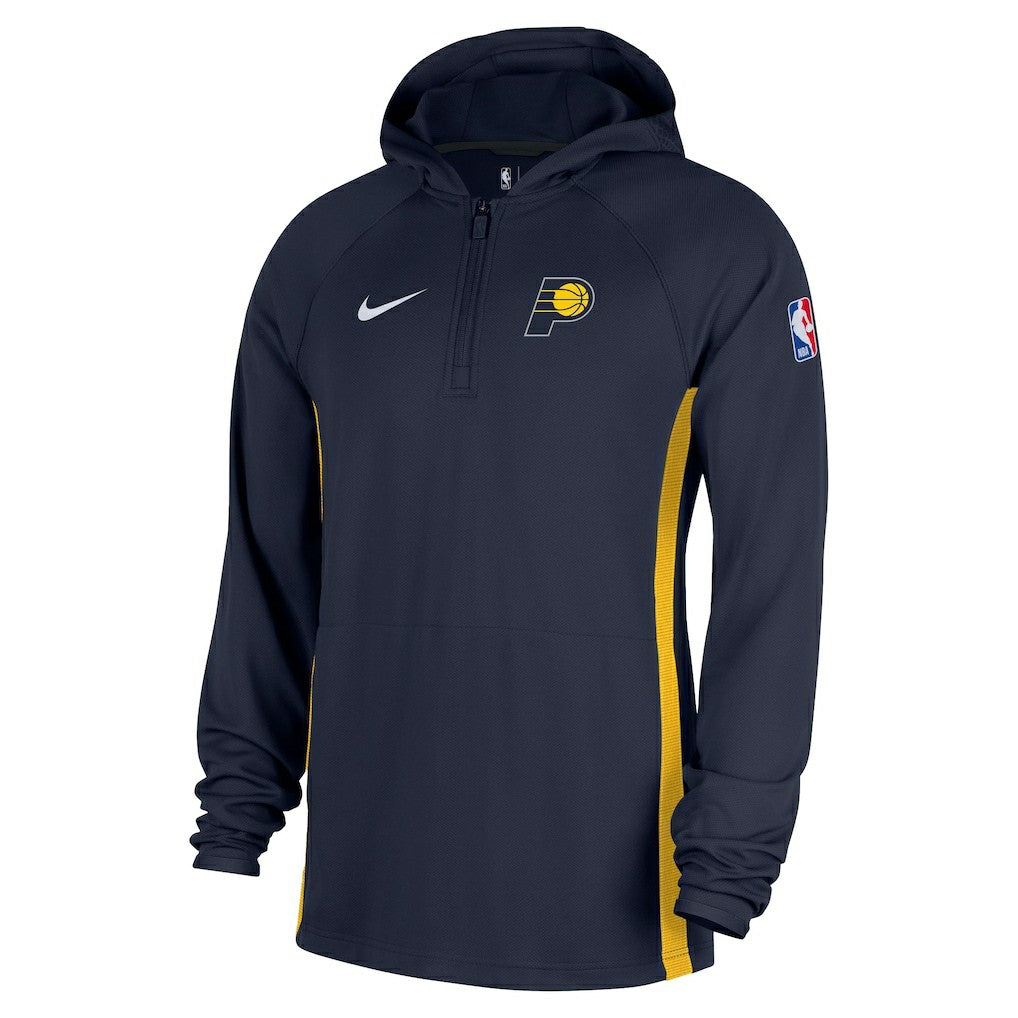 Nike Indiana Pacers Authentic On Court Zone Quarter-Zip Dri-FIT Hoodie Jacket Navy