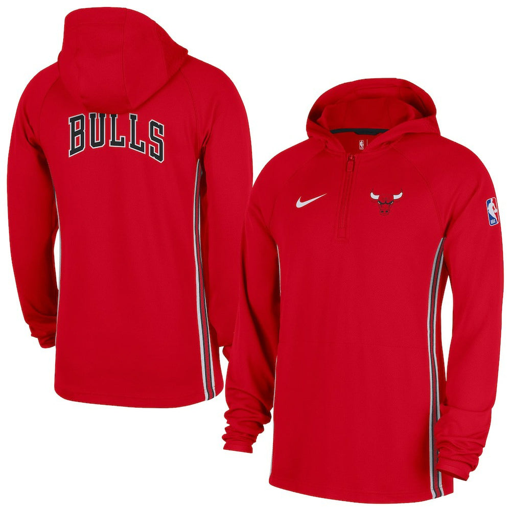 Nike Chicago Bulls Authentic On Court Zone Quarter-Zip Dri-FIT Hoodie Jacket Red