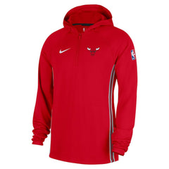 Nike Chicago Bulls Authentic On Court Zone Quarter-Zip Dri-FIT Hoodie Jacket Red