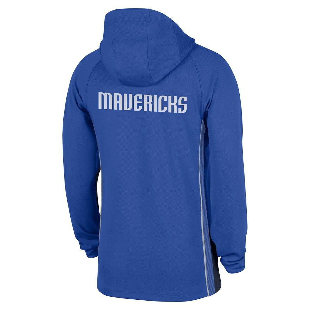 Nike Dallas Mavericks Authentic On Court Zone Quarter-Zip Dri-FIT Hoodie Jacket Royal