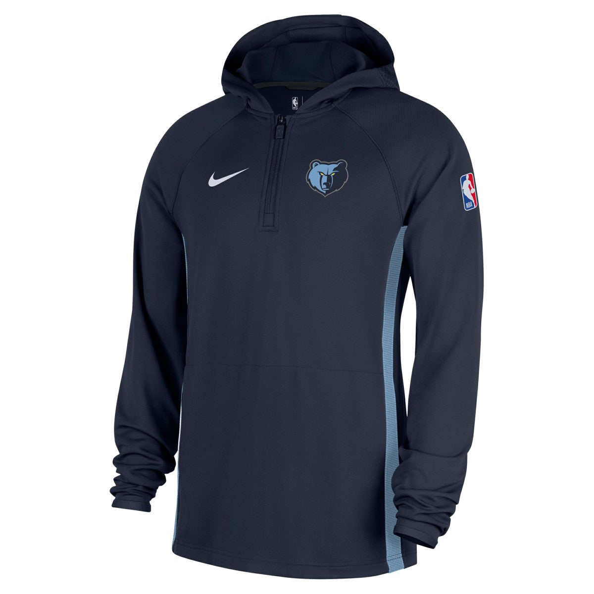 Nike Memphis Grizzlies Authentic On Court Zone Quarter-Zip Dri-FIT Hoodie Jacket Navy