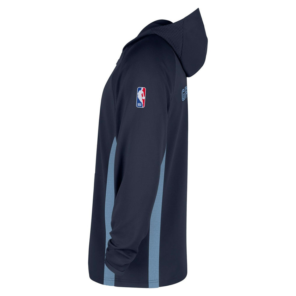 Nike Memphis Grizzlies Authentic On Court Zone Quarter-Zip Dri-FIT Hoodie Jacket Navy