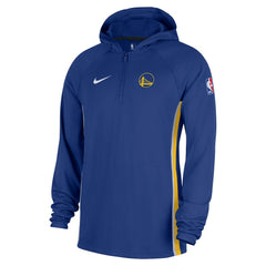 Nike Golden State Warriors Authentic On Court Zone Quarter-Zip Dri-FIT Hoodie Jacket Blue