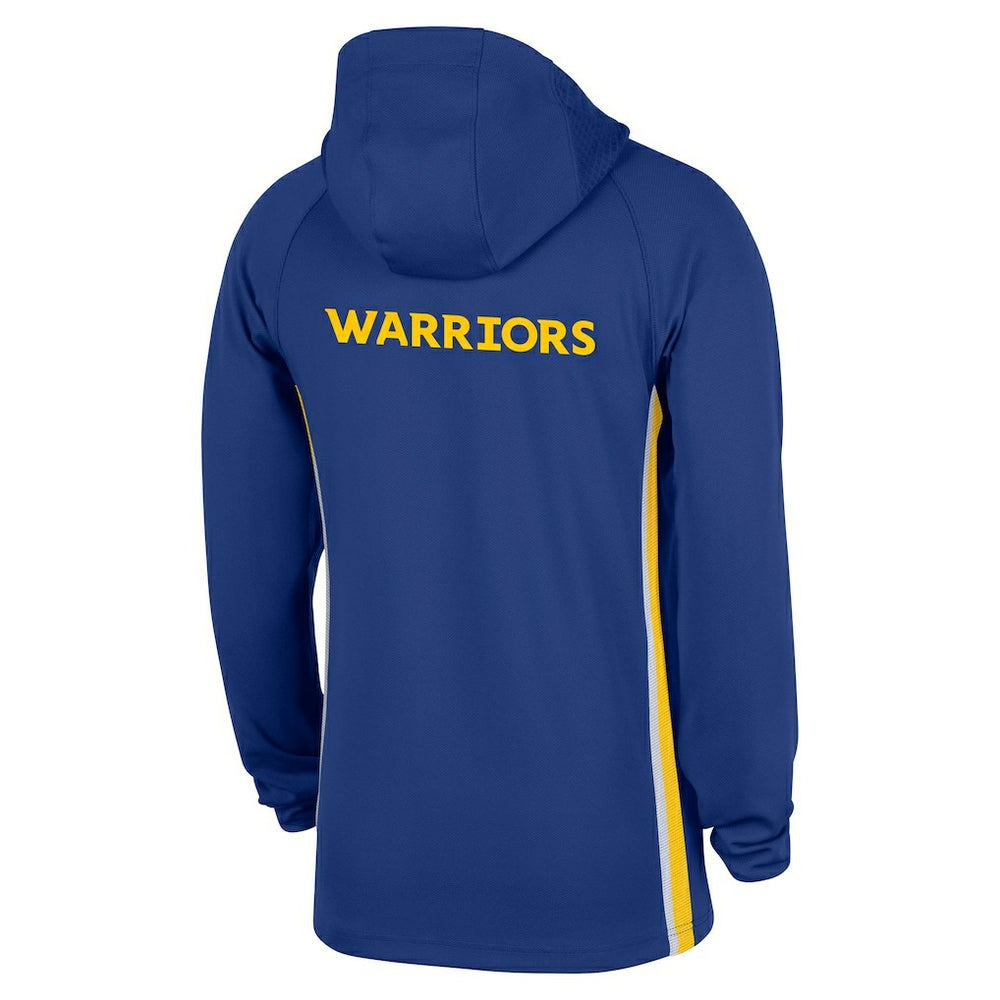 Nike Golden State Warriors Authentic On Court Zone Quarter-Zip Dri-FIT Hoodie Jacket Blue