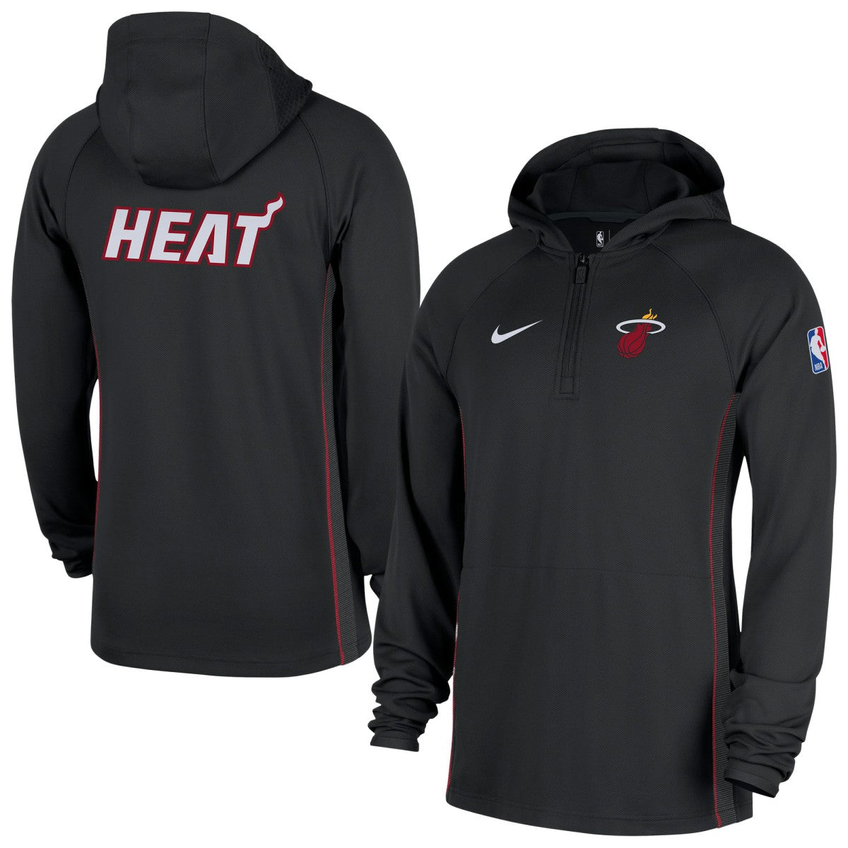 Nike Miami Heat Authentic On Court Zone Quarter-Zip Dri-FIT Hoodie Jacket Black