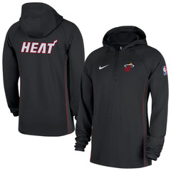 Nike Miami Heat Authentic On Court Zone Quarter-Zip Dri-FIT Hoodie Jacket Black