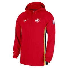 Nike Atlanta Hawks Authentic On Court Zone Quarter-Zip Dri-FIT Hoodie Jacket Red